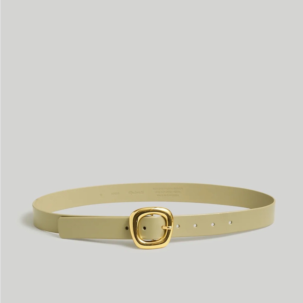 Madewell Puffed-Buckle Leather Belt sz M NP333